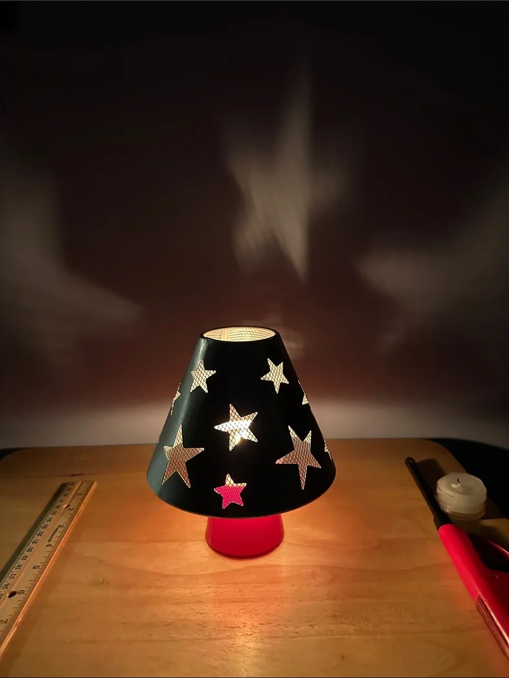 Decorative Star Cutout Metal Shade in Gray